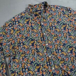 Cremieux Premium Denim Mens XXL Paisley Floral Stretch Long Sleeve Button Shirt